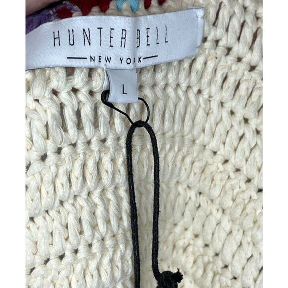 HUNTER BELL Sz L Large Crochet Tank Midi Dress Lilah Cream Lavender NWT - Picture 4 of 10